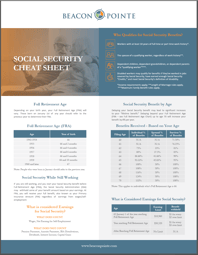 Social Security Cheat Sheet
